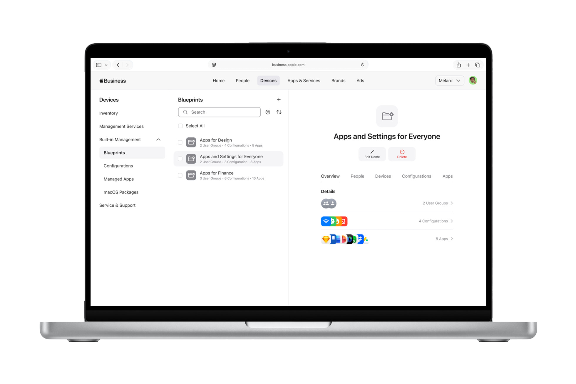 Apple Business Manager interface